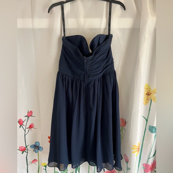 Alfred Angelo Strapless Navy Cocktail Dress - Picture 3 of 6